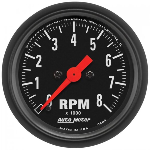 Auto Meter 2IN TACH, 8,000 RPM, IN- DASH, ELEC, Z-SERIES 2698 - main